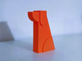 Hund kubisch minimalistisch Skulptur