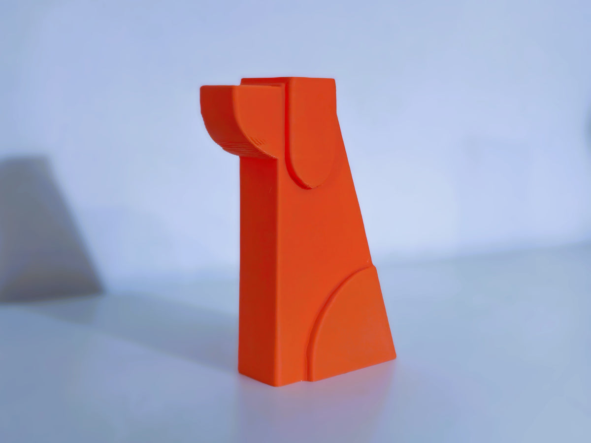 Hund kubisch minimalistisch Skulptur
