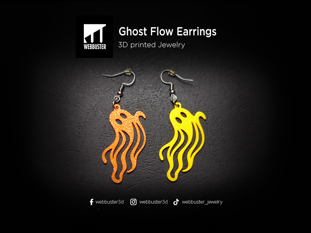 Ohrringe Ghost Flow Halloween Ohrhänger leicht Damen Mädchen Schmuck Deko