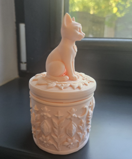 Hexenkatzen-Schmuckkästchen mit Deckel Figur Deko Statue Halloween Grusel