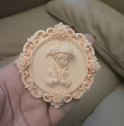 Viktorianisches Kamee-Ornament Elegante Barock-Dekoration Figur Deko