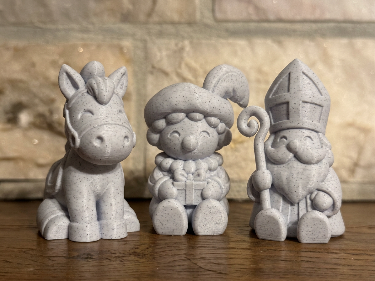 Nikolaus Figuren Set 3-teilig Deko