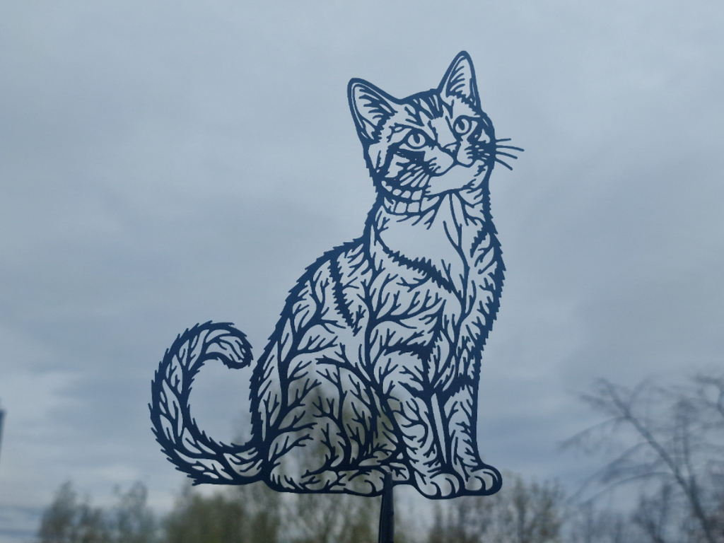 Niedliche Katze 2D Wandkunst Wandbild Wanddeko Wanddekoration Tierfigur