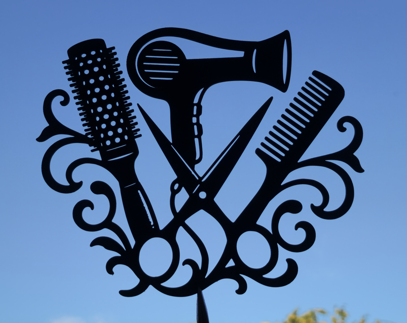 Friseursalon-Werkzeuge Wandkunst Wandbild Wanddeko Wanddekoration Deko