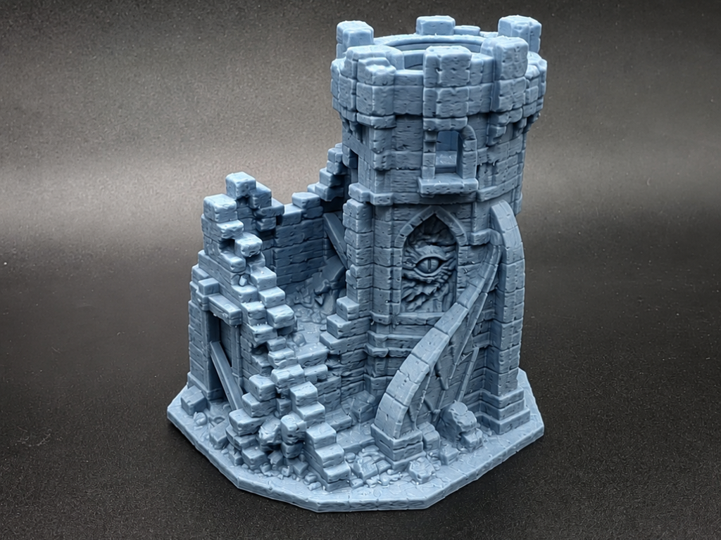 Zerstörter Drachenturm RPG Tabletop-Gelände