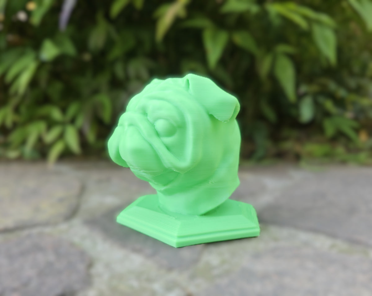 Mops Hundekopf Skulptur