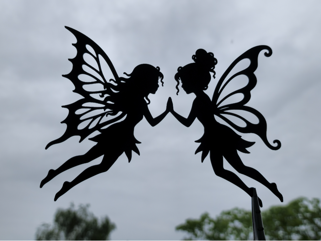 Zwillingsfeen 2D Wandkunst Fantasy-Deko Wandbild Wanddeko Wanddekoration