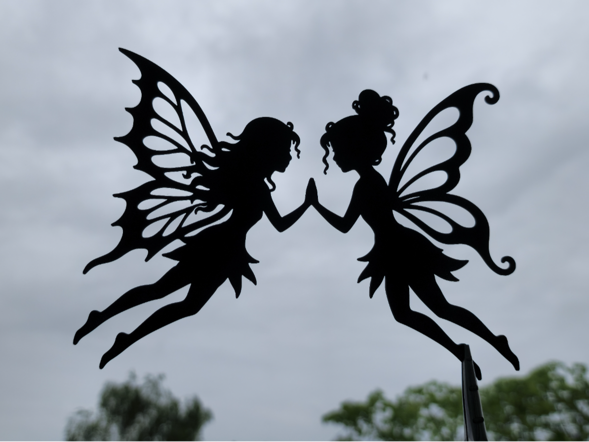 Zwillingsfeen 2D Wandkunst Fantasy-Deko Wandbild Wanddeko Wanddekoration