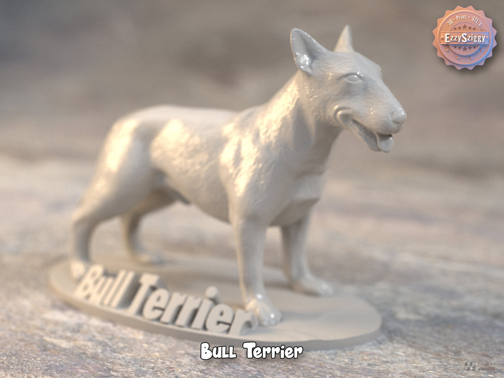 Bullterrier Figur Deko Statue Tierfigur Tiere Tierliebhaber Geschenk