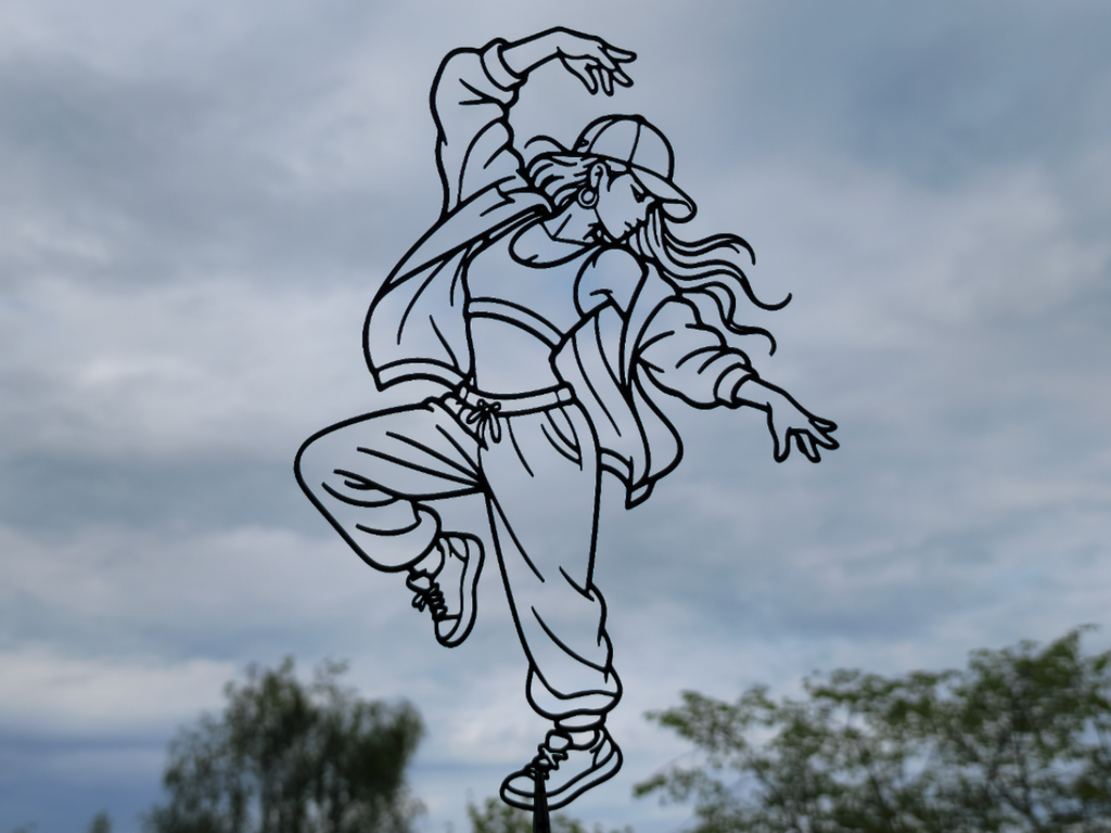 Street Dance Girl 2D Wandkunst Wandbild Wanddeko Wanddekoration Wohnzimmer