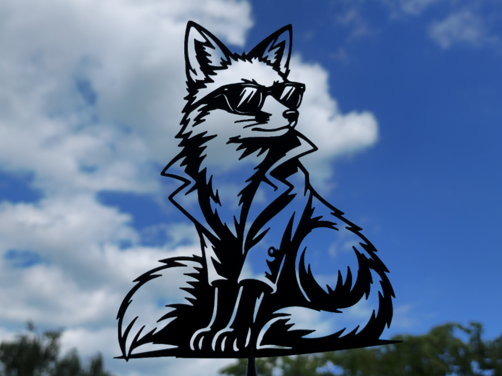 Coole Fuchs mit Sonnenbrille Wandkunst Wandbild Wanddeko Wanddekoration