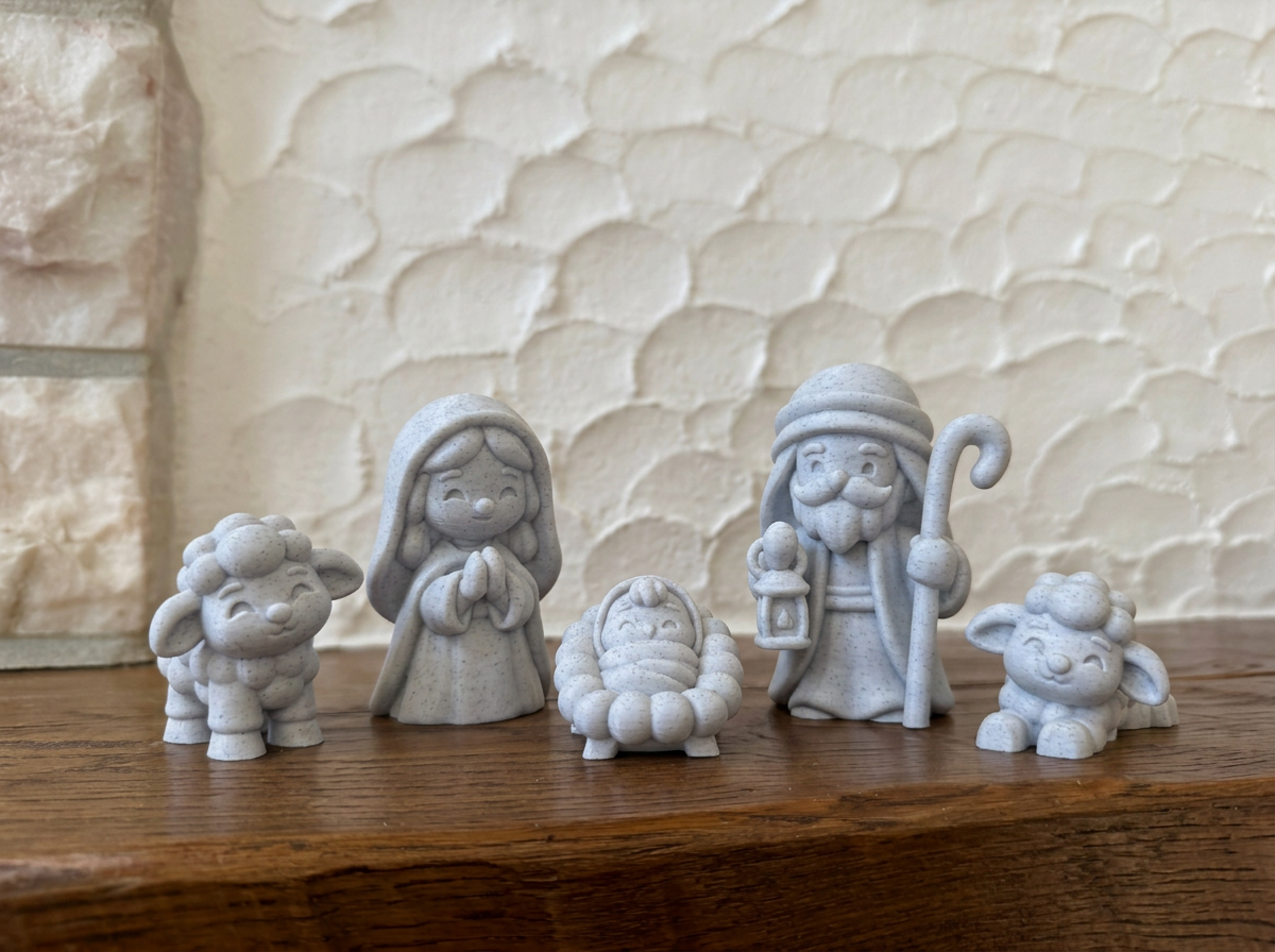Weihnachtskrippe Krippenfiguren Set 5-teilig