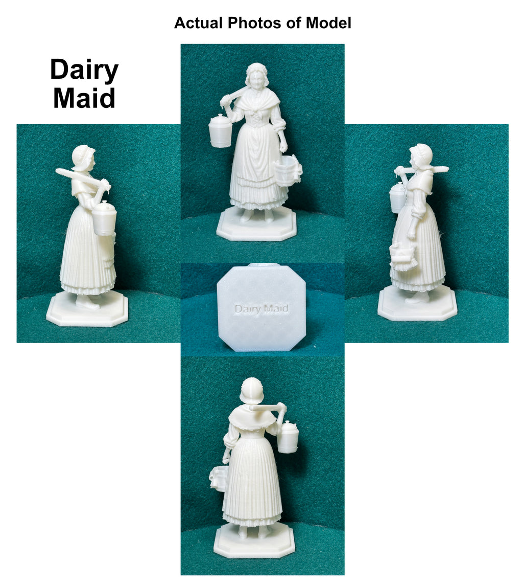 Milchmädchen Mysteriöser Charakter Figur Deko Statue Puppenhaus Miniatur