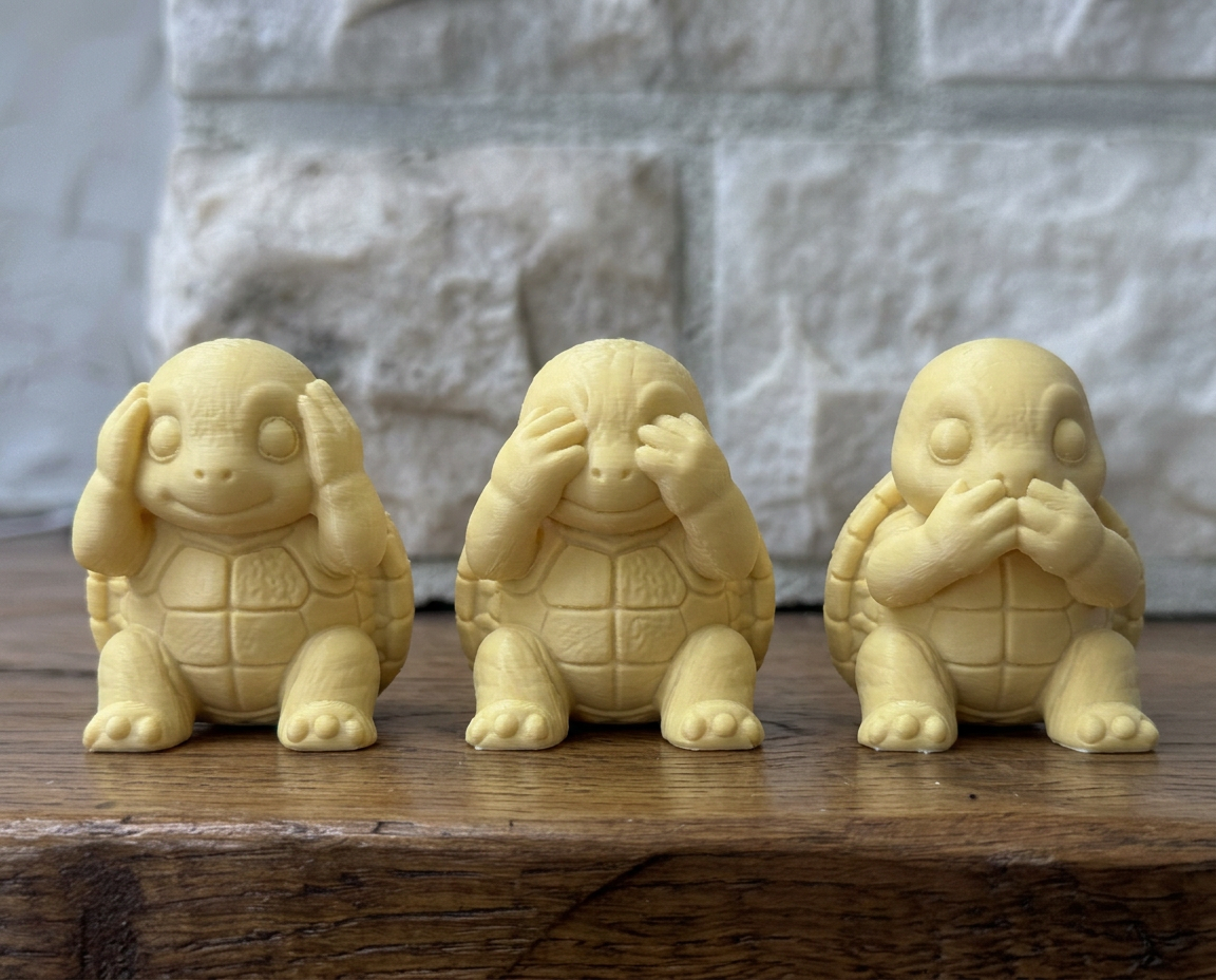 Nichts hören, sehen, sagen Figuren-Set Schildkröten