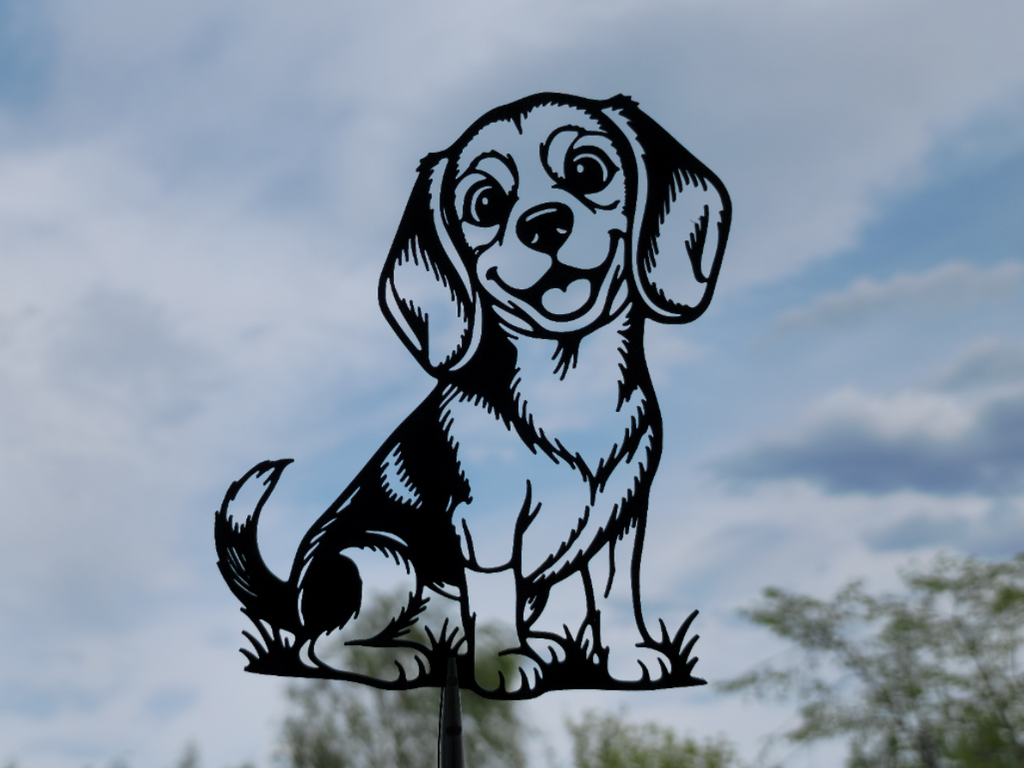 Niedliches Welpenhund 2D Wandkunst Wandbild Wanddeko Wanddekoration Tiere