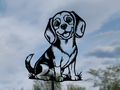 Niedliches Welpenhund 2D Wandkunst Wandbild Wanddeko Wanddekoration Tiere