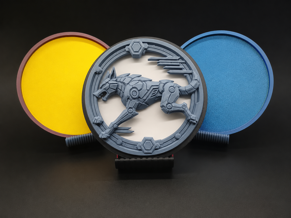 Cyberpunk Wolf Layered Wandbild