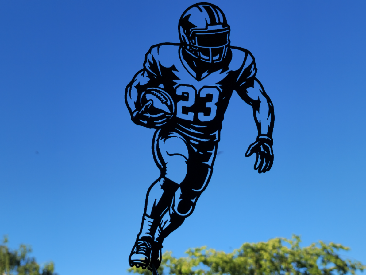 American Football Läufer Wandkunst Wandbild Wanddeko Wanddekoration Deko