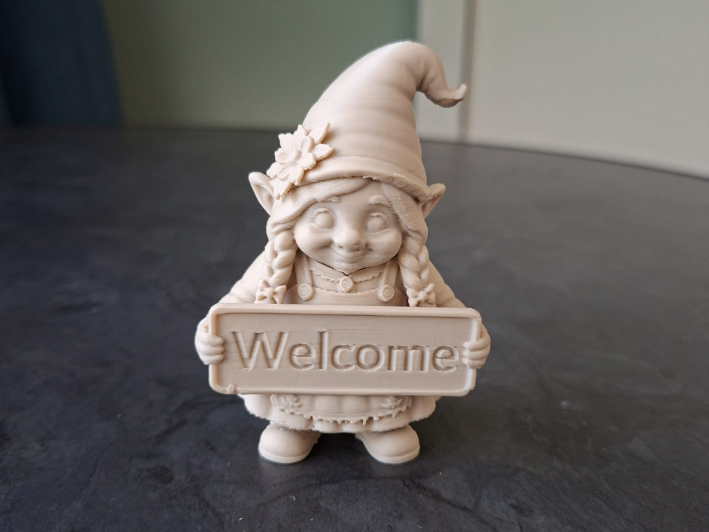 Willkommen Gartenzwerg-Figur Deko Statue Weihnachten Weihnachtsdeko Advent