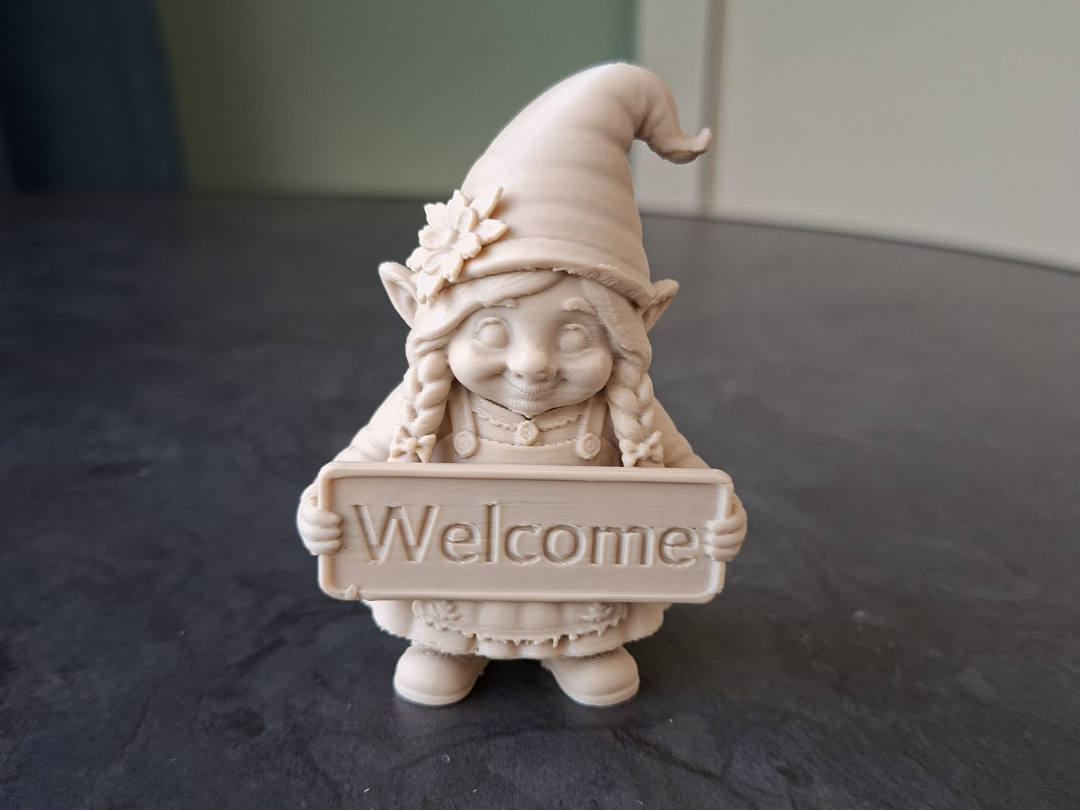 Willkommen Gartenzwerg-Figur Deko Statue Weihnachten Weihnachtsdeko Advent