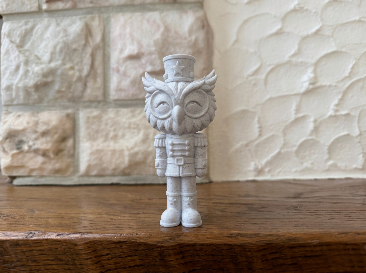 Nussknacker Figur Eule Weihnachtsdeko