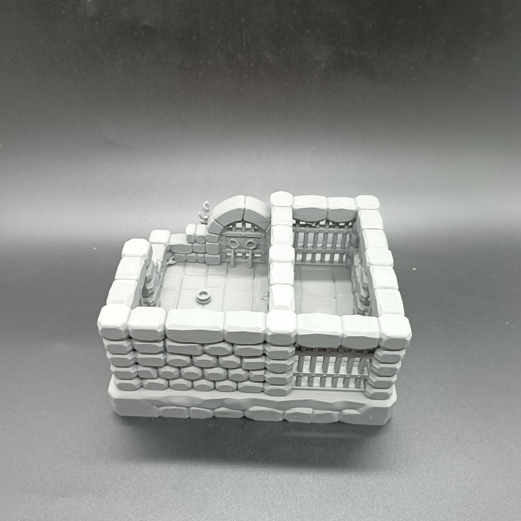 Mittelalterliche Gefängnisszene Gefängnis-Diorama