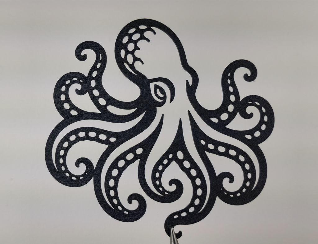 Elegante Oktopus 2D Wandkunst Wandbild Wanddeko Wanddekoration Tierfigur