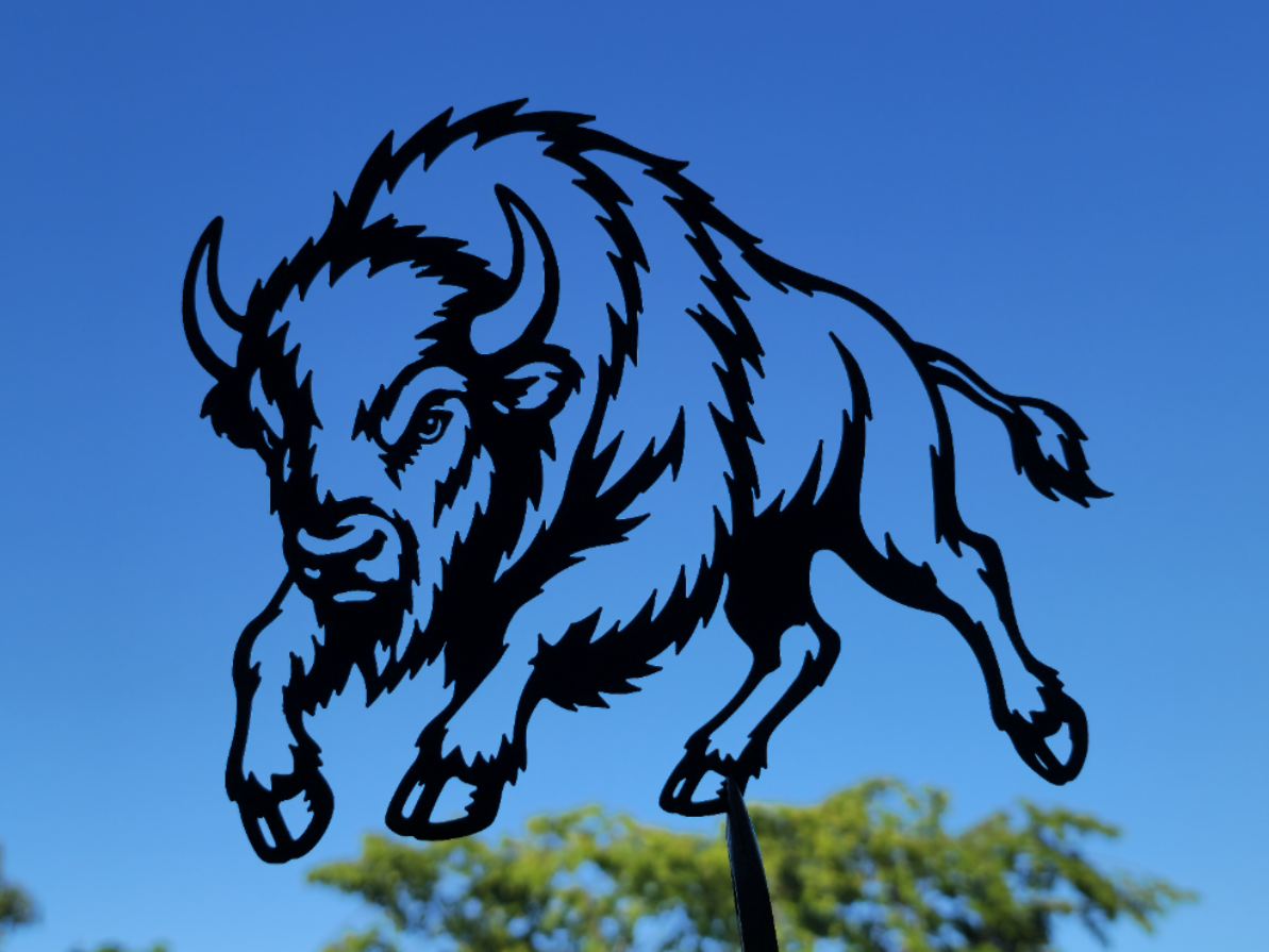 Amerikanische Bison-Wandkunst Wandbild Wanddeko Wanddekoration Tierfigur