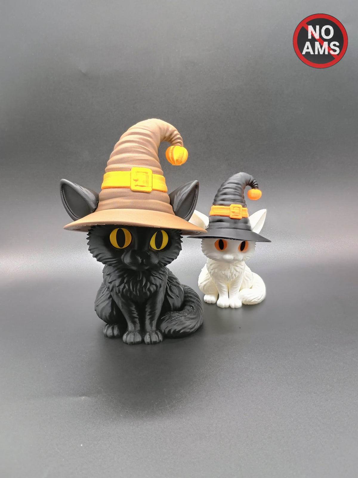 Süße Halloween-Hexenkatze Figur Deko