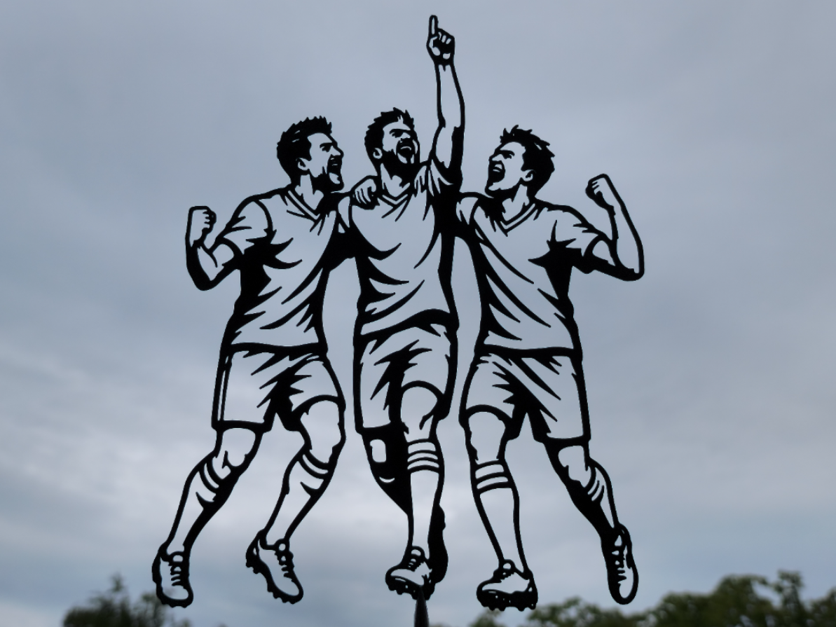 Fußballmannschaft-Jubel Wandkunst Deko Wandbild Wanddeko Wanddekoration
