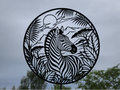 Safari Zebra 2D Wandkunst Wandbild Wanddeko Wanddekoration Tierfigur Tiere