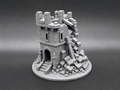 Verfallener Mittelalterlicher Steinschlossturm RPG Miniatur