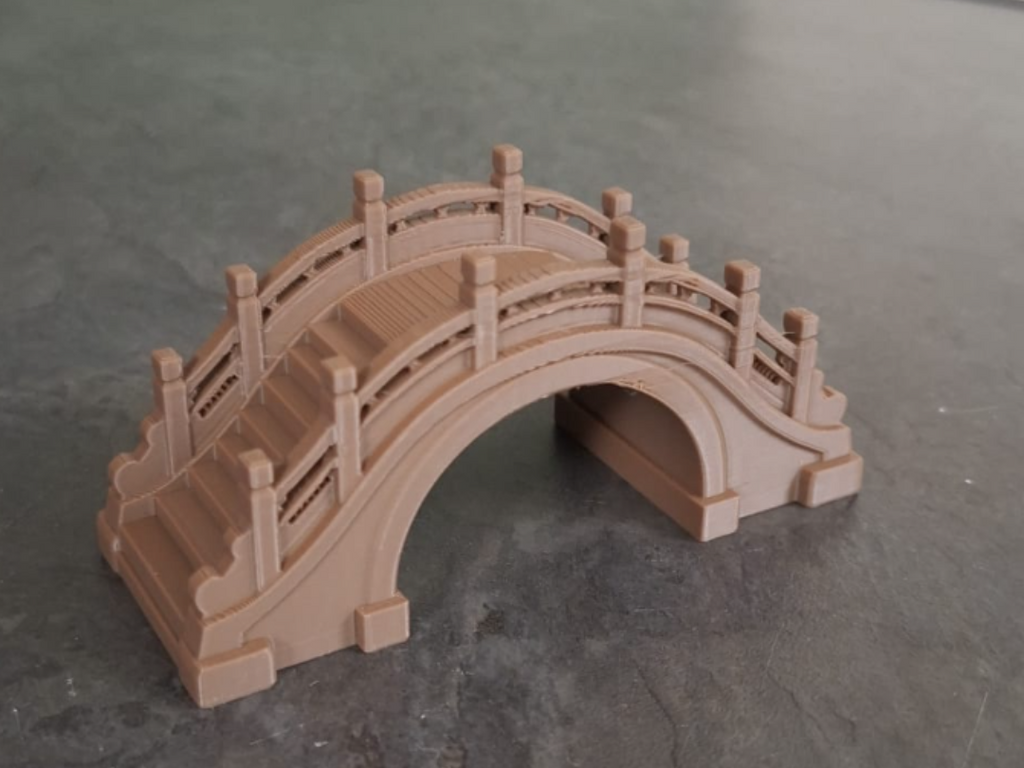 Miniatur-Japanische Gartenbrücke Figur Deko Statue Fantasy Mittelalter süß