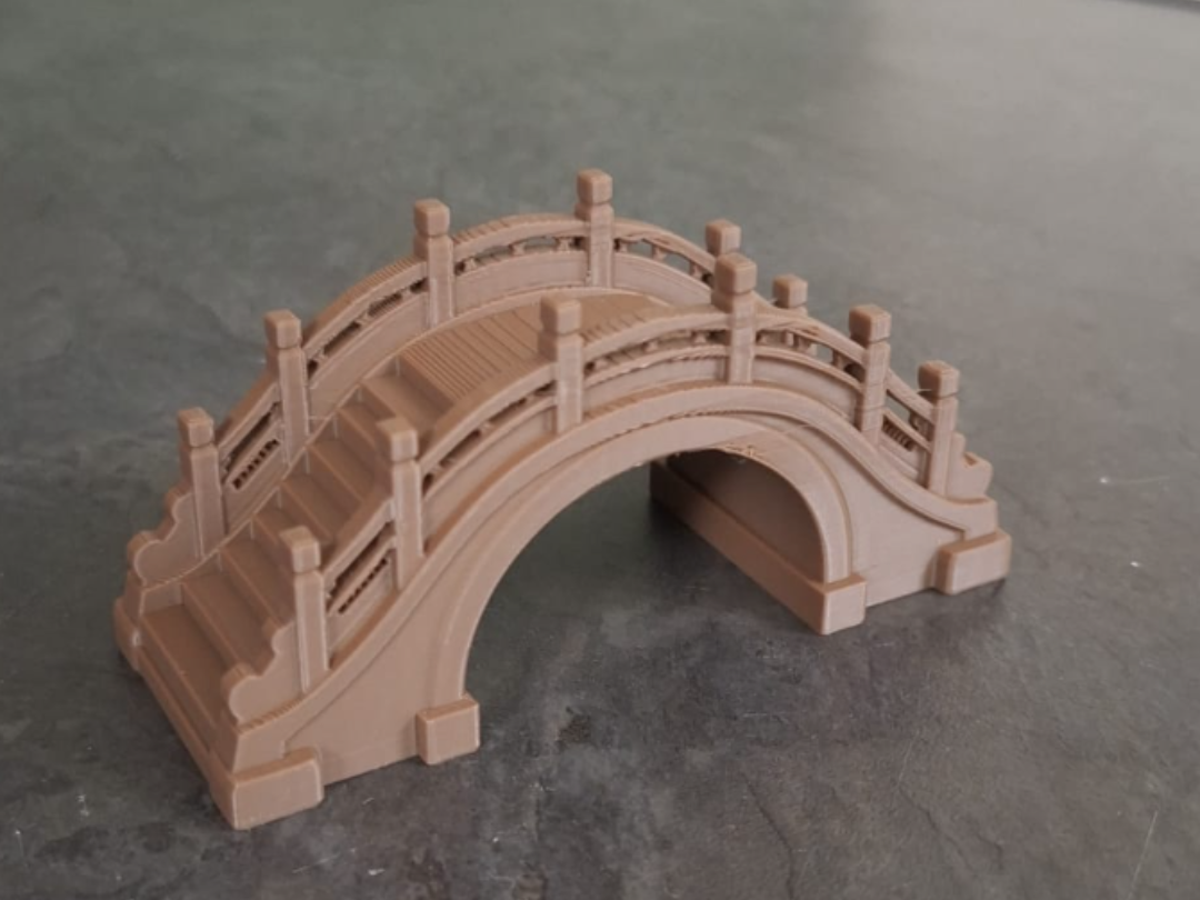 Miniatur-Japanische Gartenbrücke Figur Deko Statue Fantasy Mittelalter süß