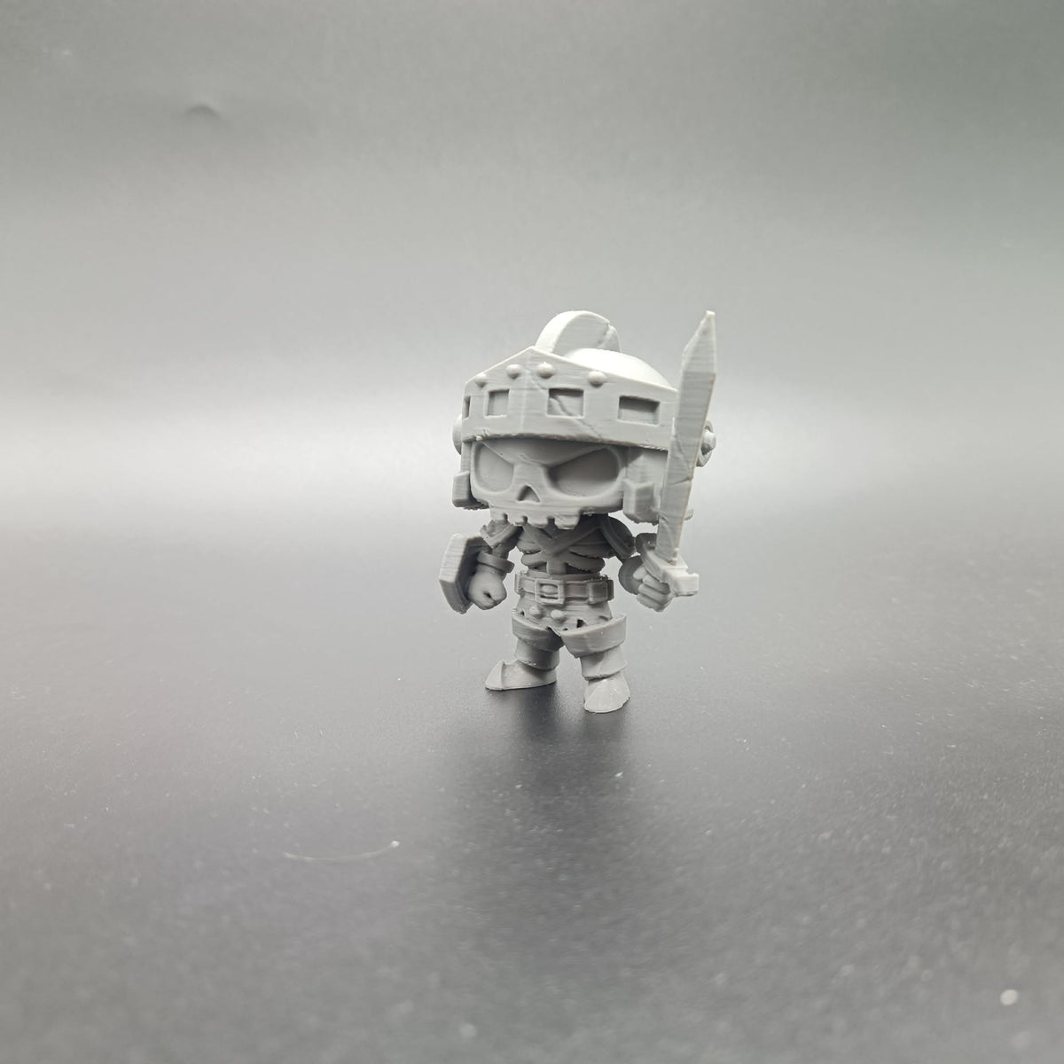 Untoter Ritter Chibi Süßes Knochenkrieger Figur Deko