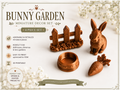 Hasen-Garten Miniatur-Set 4-teilige Kollektion Figur Deko Statue Ostern