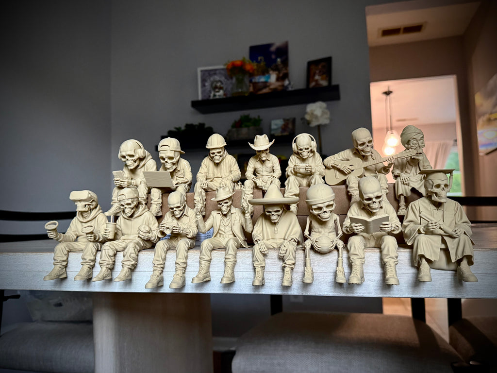 Totenkopf Kantenhocker Bauarbeiter