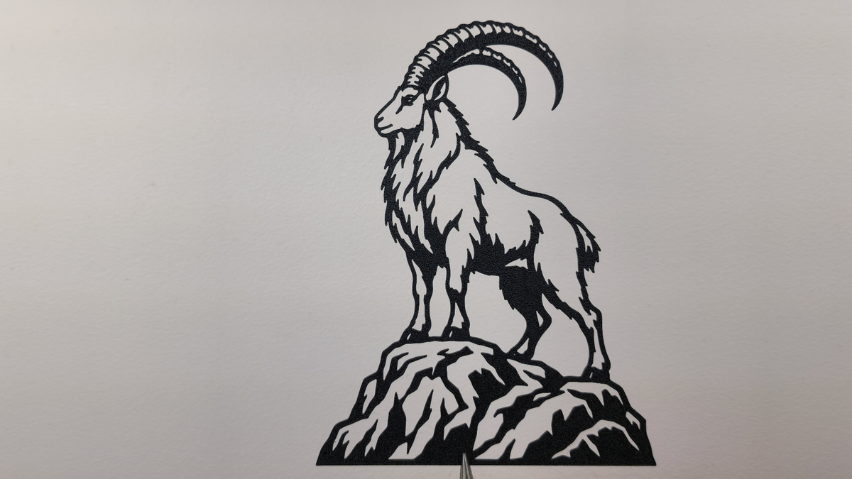 Bergziege Wandkunst Dekoration Wandbild Wanddeko Wanddekoration Tierfigur