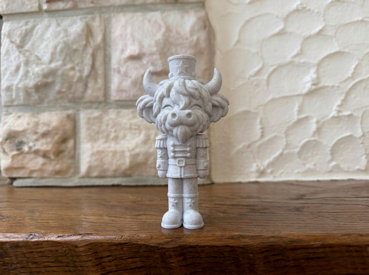 Nussknacker Figur Hochlandrind Weihnachtsdeko