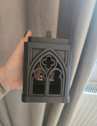 Gotische Schachtel mit abnehmbarem Deckel & LED-Kerze Teelichthalter Deko
