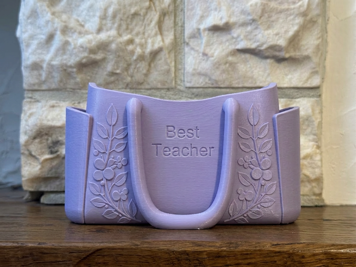 Organizer Handtasche Blumen mit Wunschtext