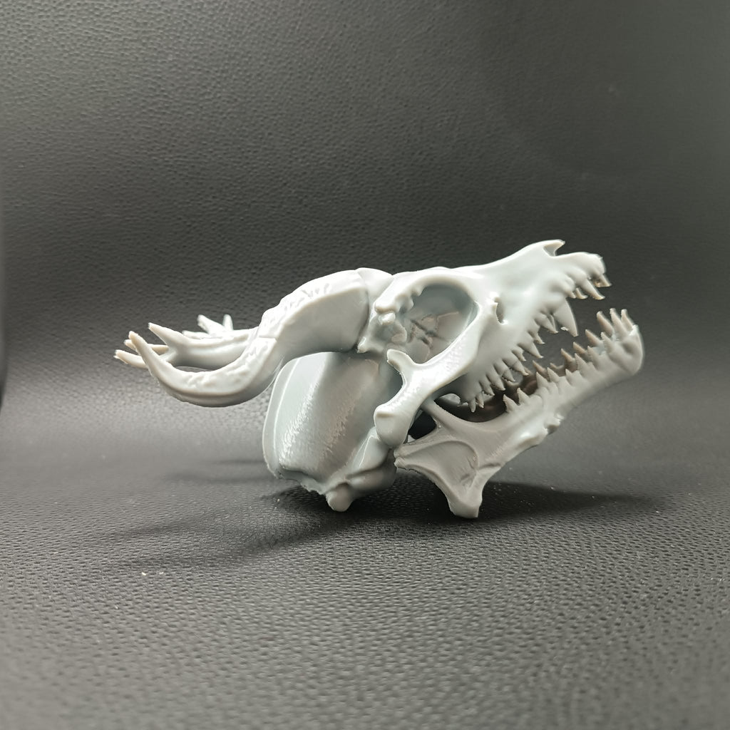 Realistischer Drachenschädel Figur Deko