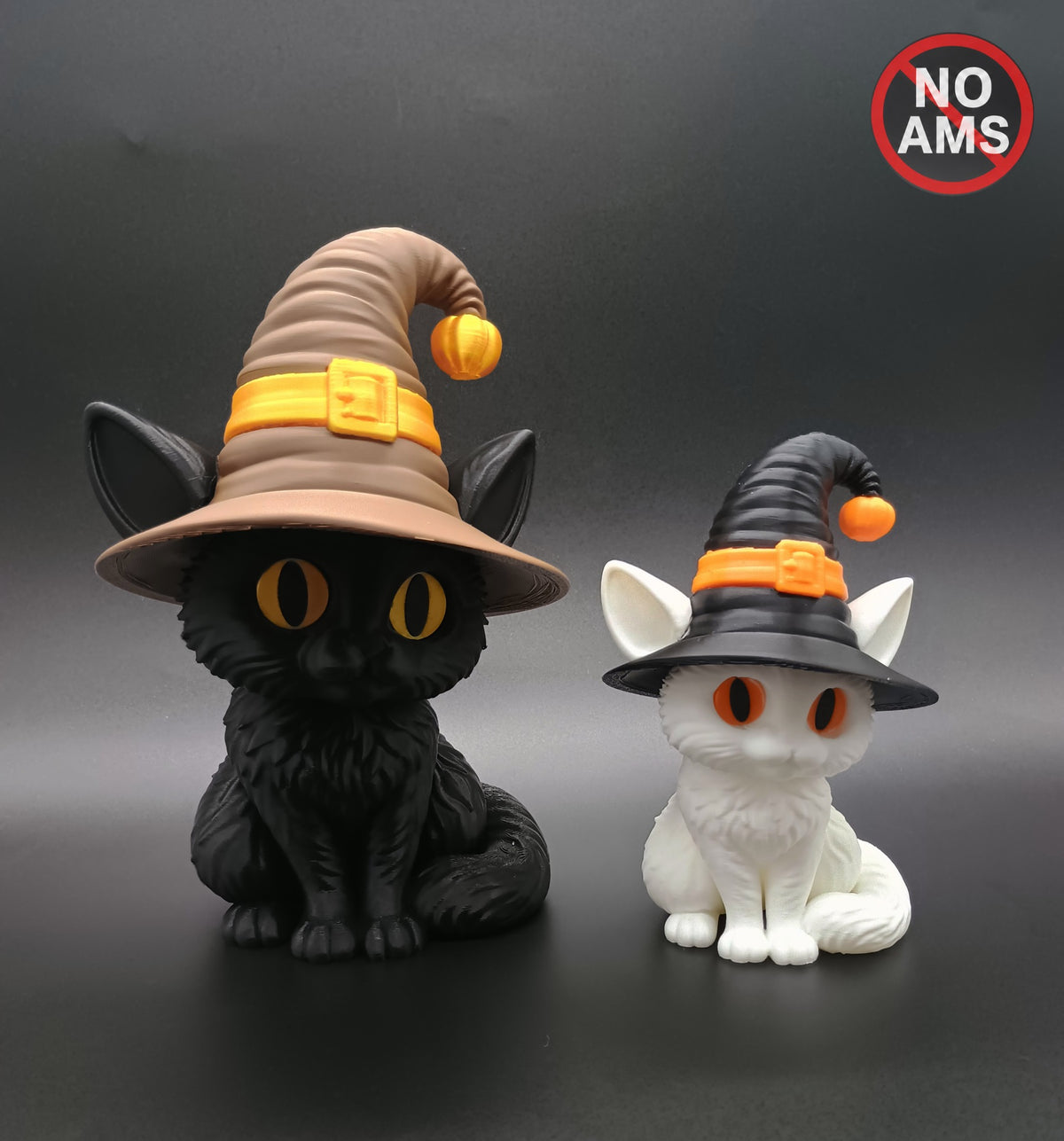 Süße Halloween-Hexenkatze Figur Deko
