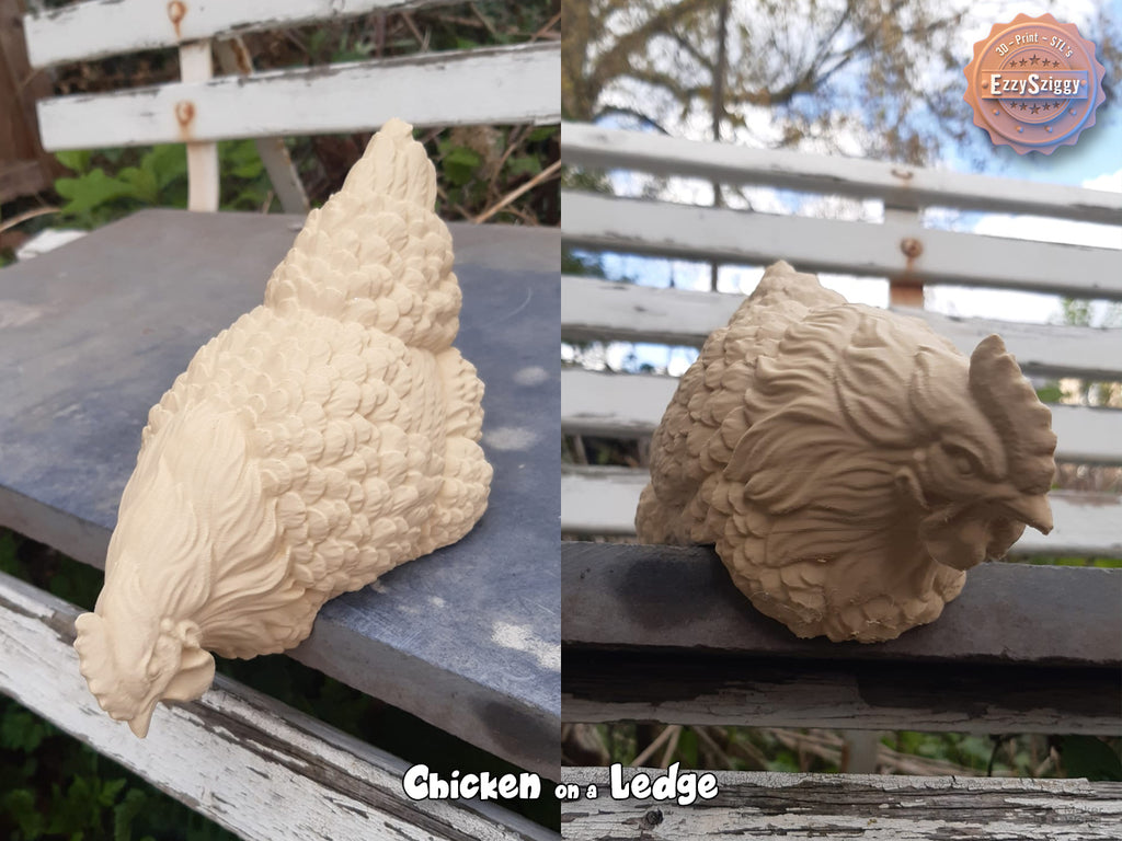 Huhn auf einem Sims Figur Deko Statue Ostern Osterdeko Frühling Tierfigur
