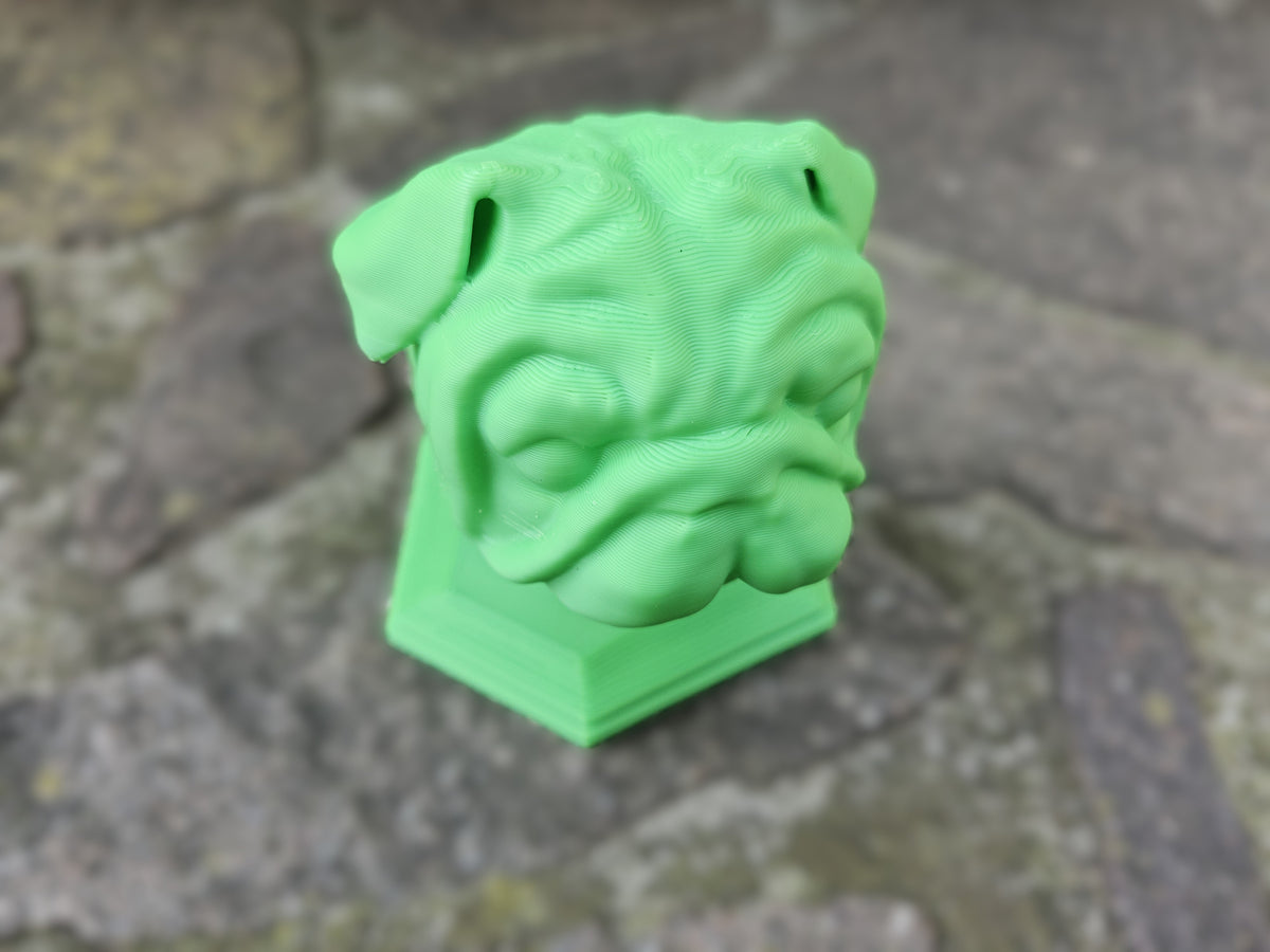 Mops Hundekopf Skulptur