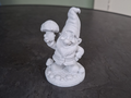 Glücklicher Gartenzwerg mit Pilz Figur Deko Statue Gartendeko Wichtel süß