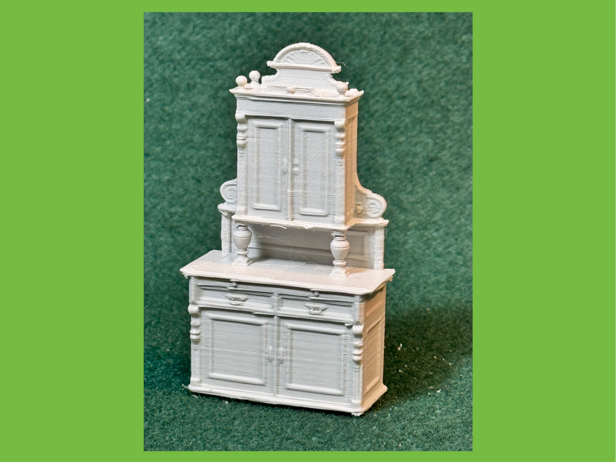 Puppenhaus Mini Wäschetrockenschrank der viktorianischen Ära 1 Miniatur