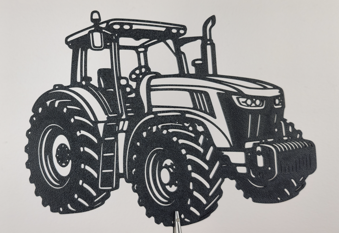 Moderne Bauernhof-Traktor 2D Wandkunst Dekor Wandbild Wanddeko Wohnzimmer