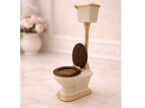 Luxus Mini-Viktorianische Toilette Figur Deko Statue Vintage Nostalgie