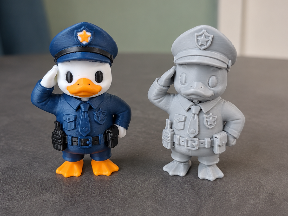 Officer Quackers Figur Deko Statue Weihnachten Weihnachtsdeko Advent Tiere
